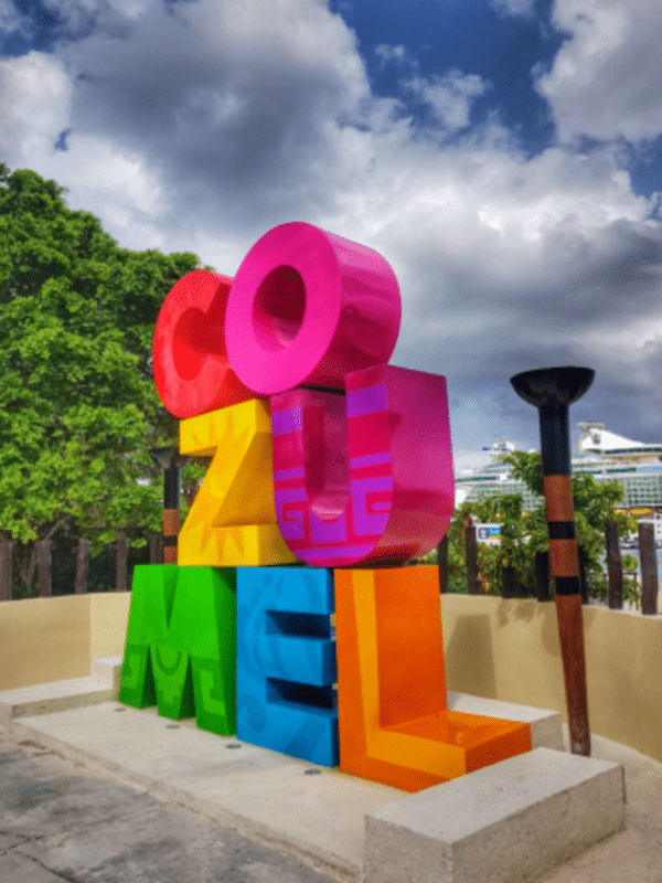 letras brillantes de la Cozumel